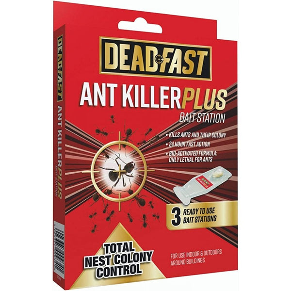 Deadfast Ant Killer Plus Bait Station 3x 4g