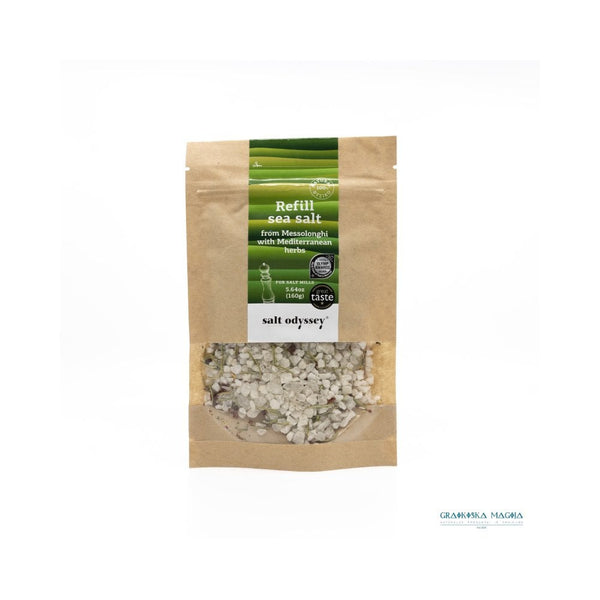 Salt Odyssey Refill Bag Of Mediterranean Herbs – 160g.