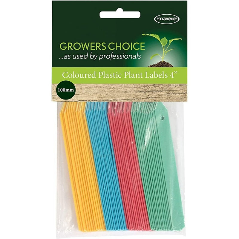 Coloured Plastic Plant Labels 4" (100mm)