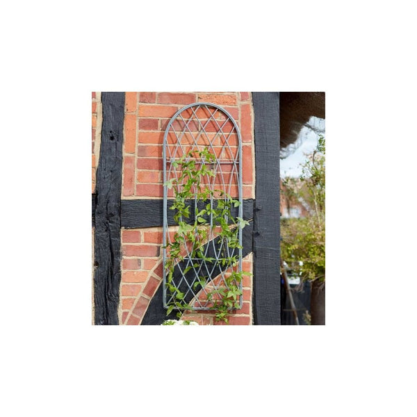 Rot-Proof Faux Willow Trellis Rounded 1.2m x 0.45m - Slate