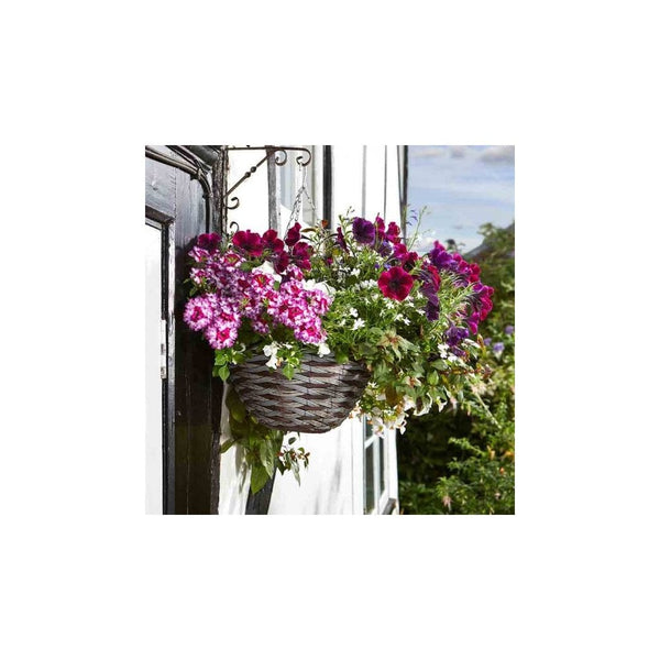 14in Pinto Faux Rattan Hanging Basket