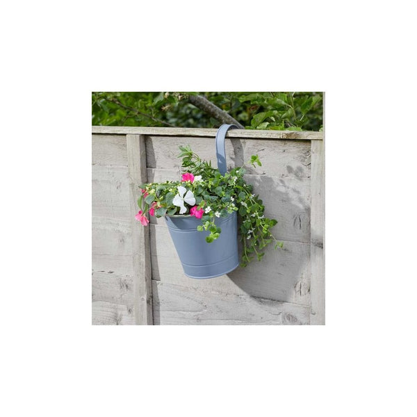 6in Fence & Balcony Hanging Pot - Slate